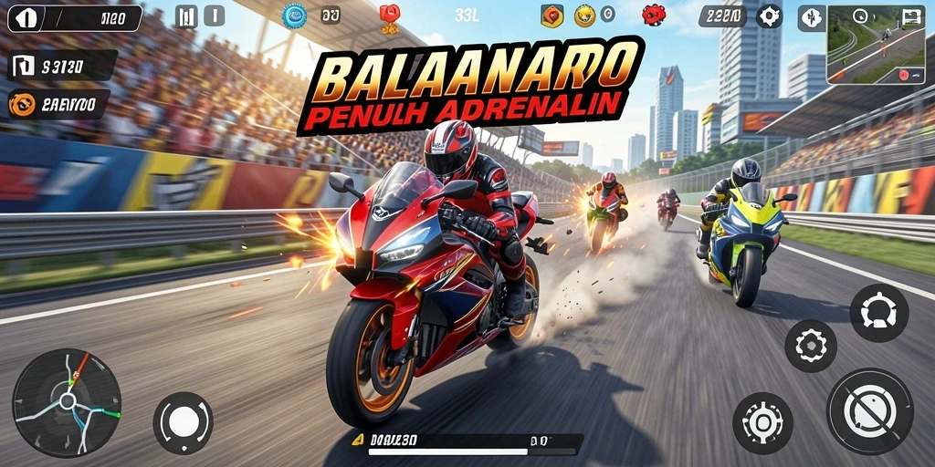 Gameplay seru di 33L dengan motor kencang.