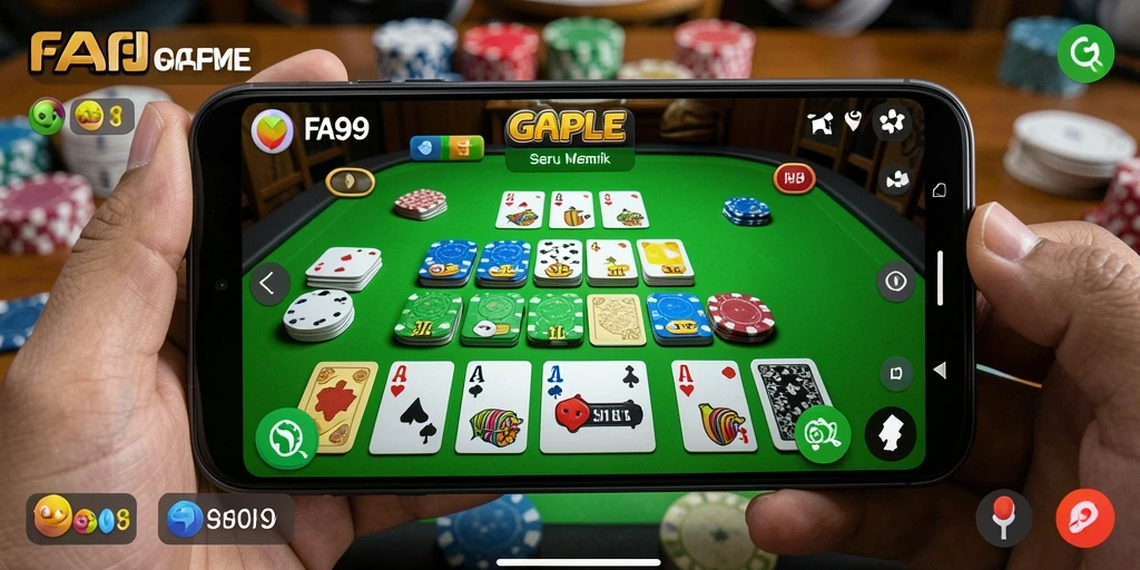 Tampilan gameplay seru dalam permainan Gaple FA99.