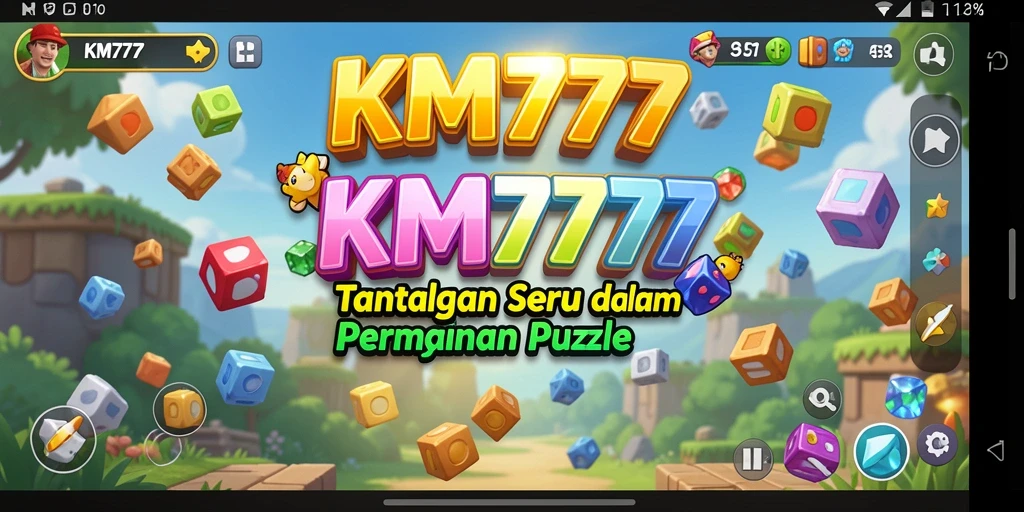 Tampilan gameplay menarik dari KM777 saat menyelesaikan teka-teki.