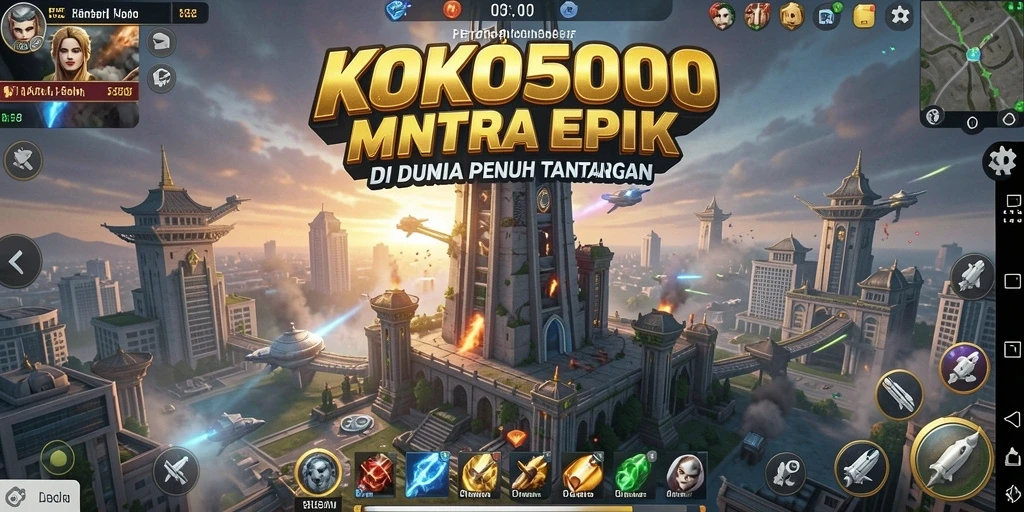 Tampilan gameplay KOKO5000 dengan aksi Tower Defense yang mendebarkan.