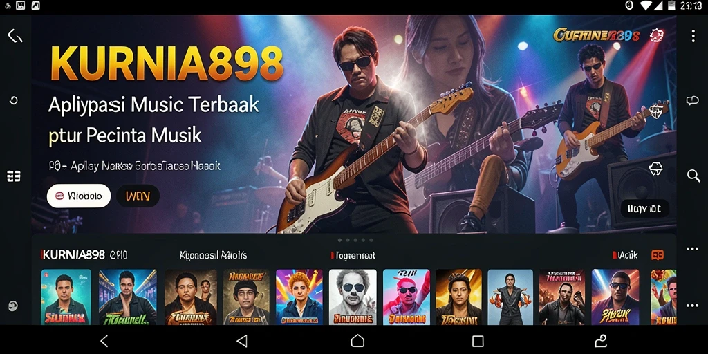 Tampilan gameplay menarik dari aplikasi musik KURNIA898.
