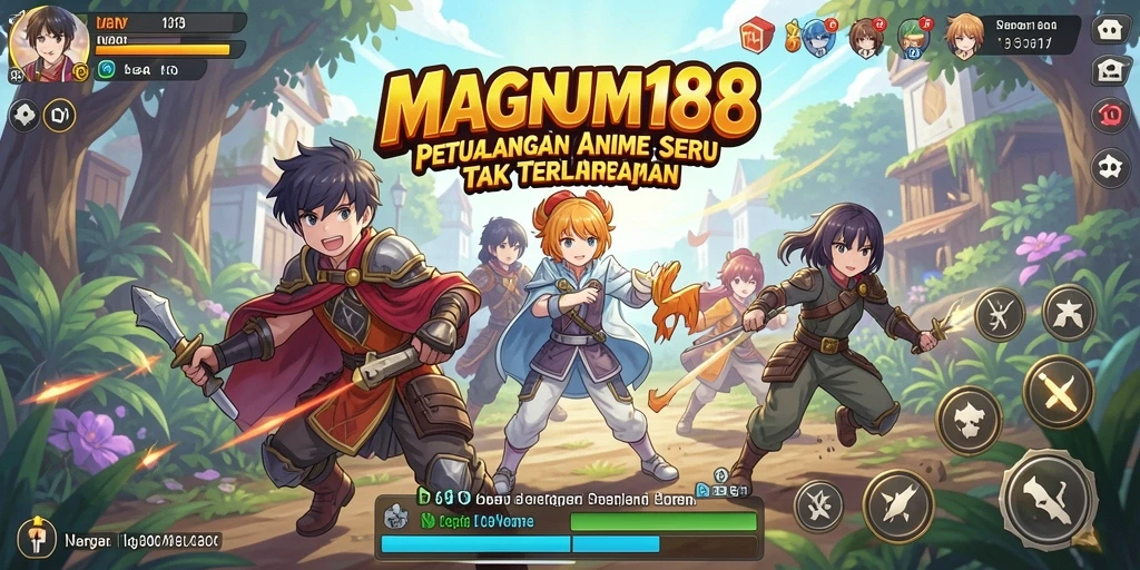 Tampilan screenshot menampilkan karakter Anime dalam aksi bertempur.