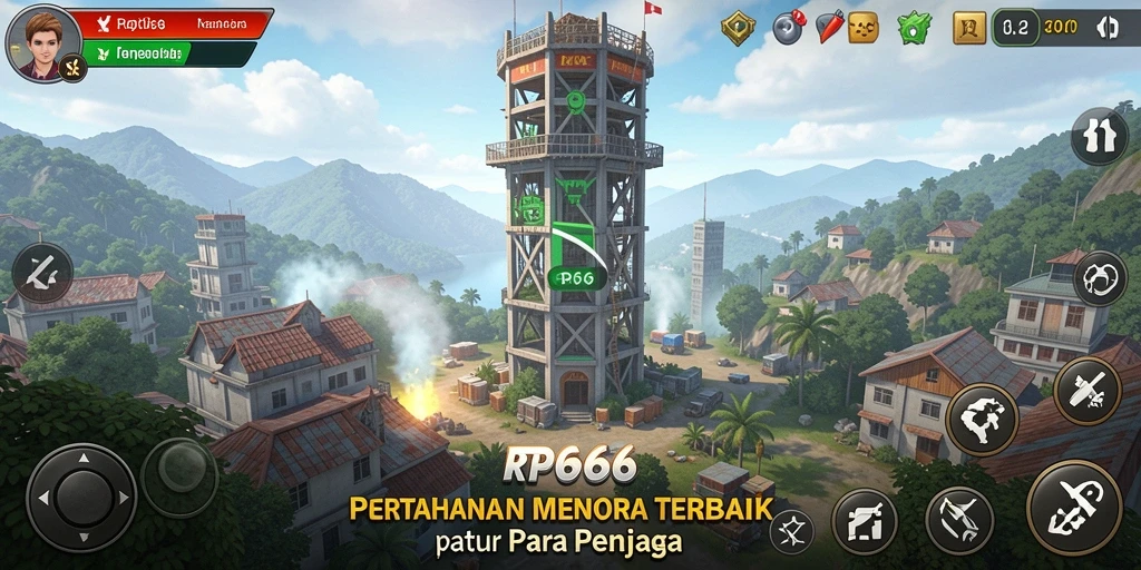 Tampilan mendebarkan dari gameplay Tower Defense RP66.