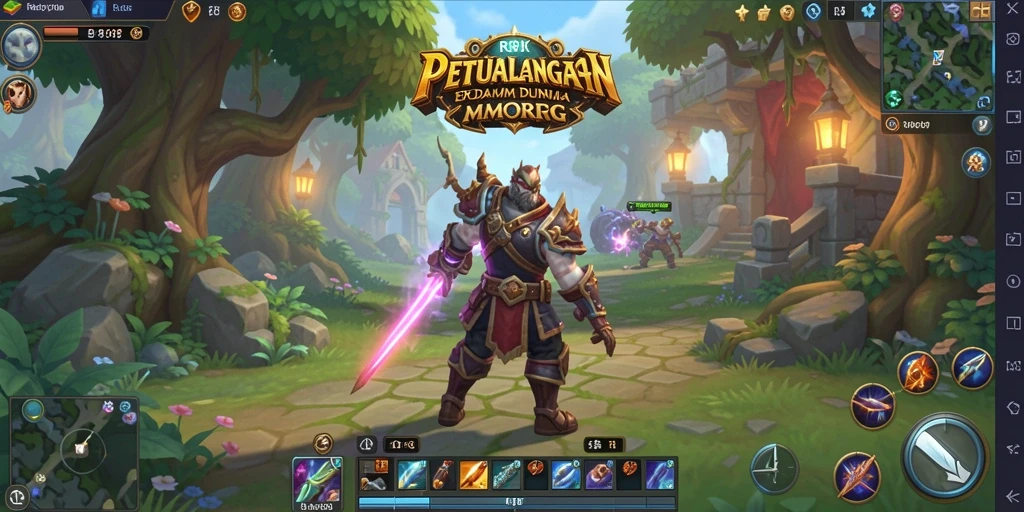 Screenshot dari gameplay RR89 yang menampilkan aksi seru dalam dunia MMORPG.
