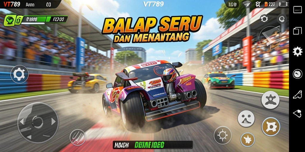 Gameplay Racing yang mendebarkan dan menantang di VT789.