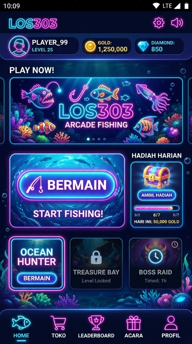 Tampilan antarmuka pengguna yang intuitif di los303.